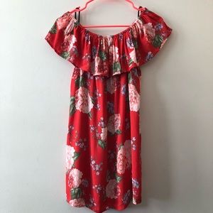NWOT Forever 21 Floral Off The Shoulder Dress